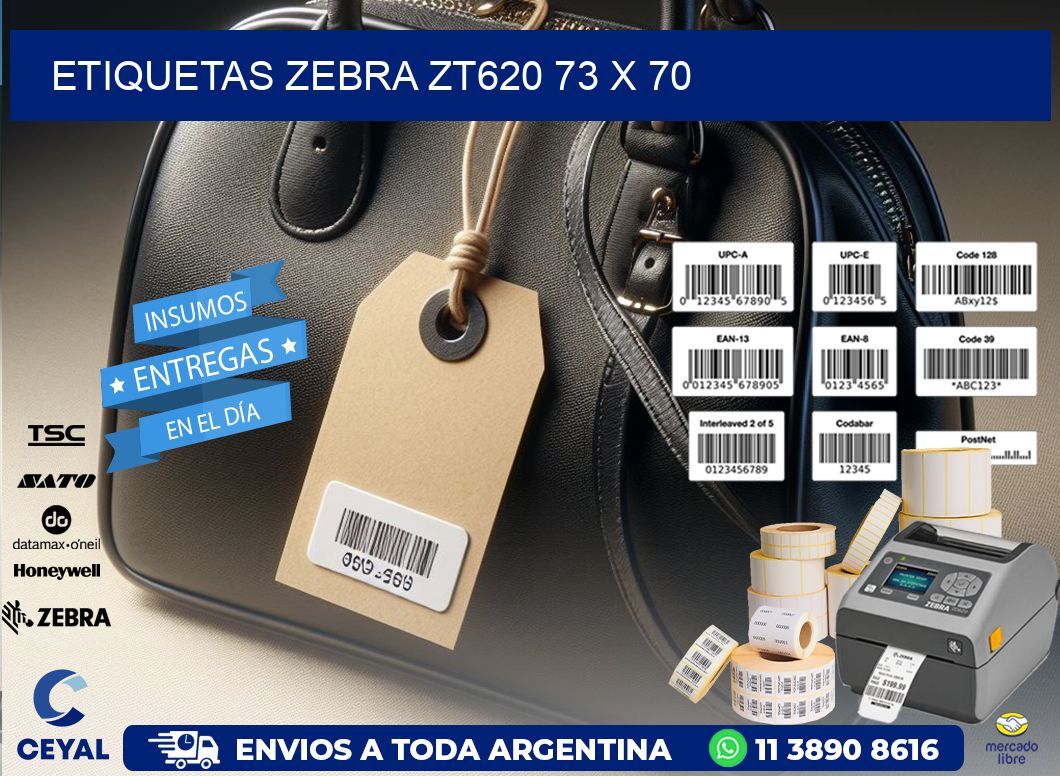 ETIQUETAS Zebra ZT620 73 x 70
