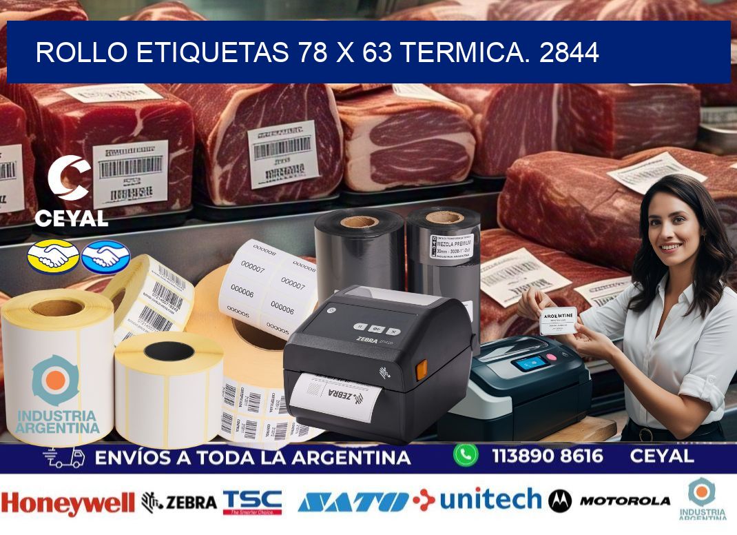 Rollo etiquetas 78 x 63 termica. 2844
