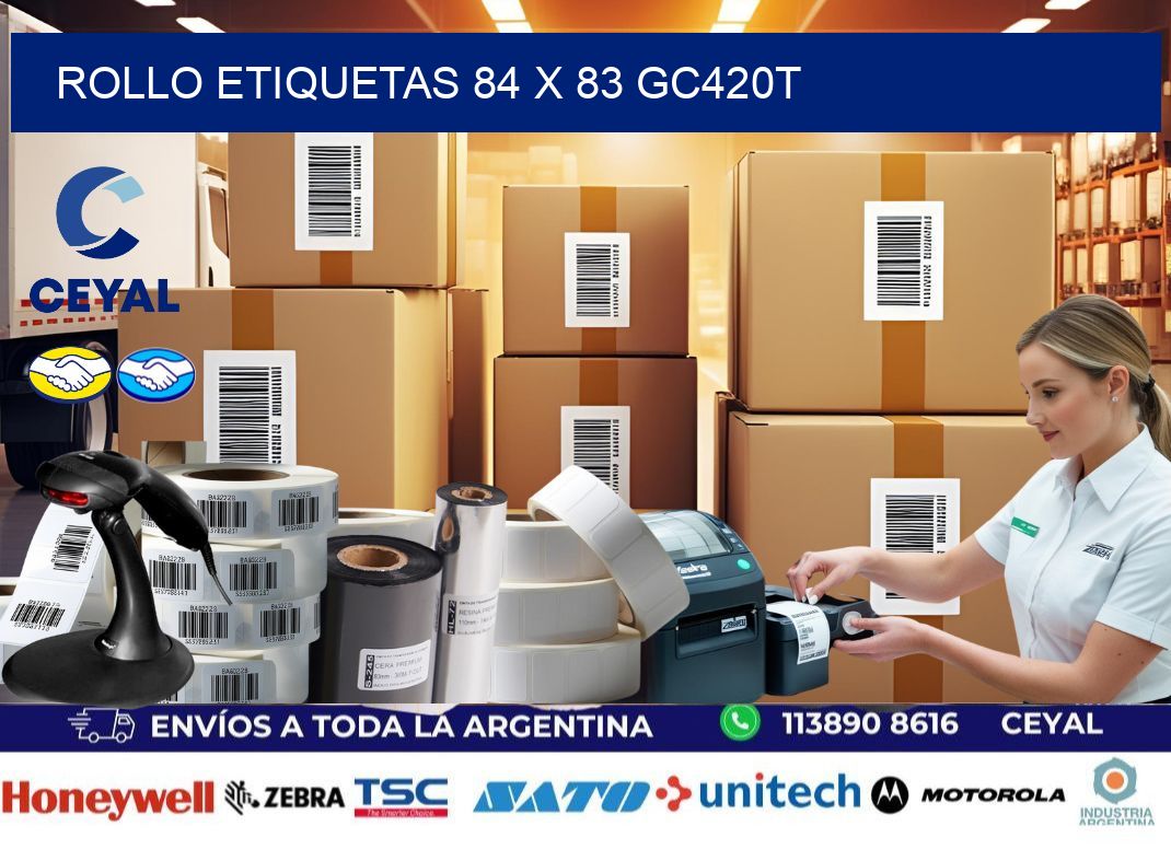 Rollo etiquetas 84 x 83 gc420t