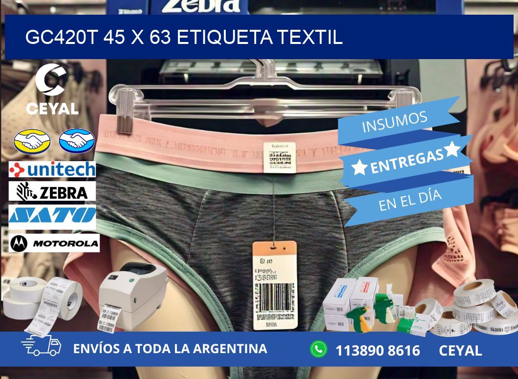 GC420T 45 x 63 ETIQUETA TEXTIL