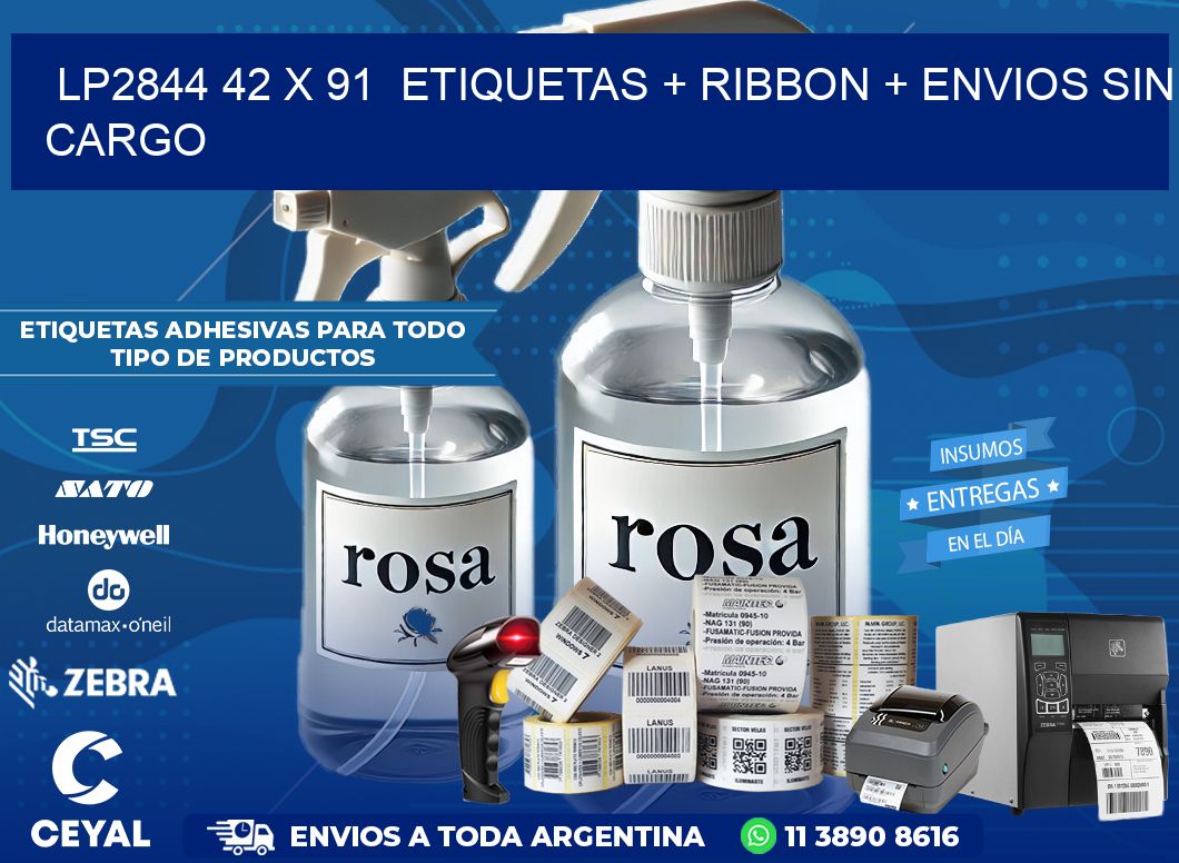 LP2844 42 x 91  etiquetas + ribbon + envios sin cargo