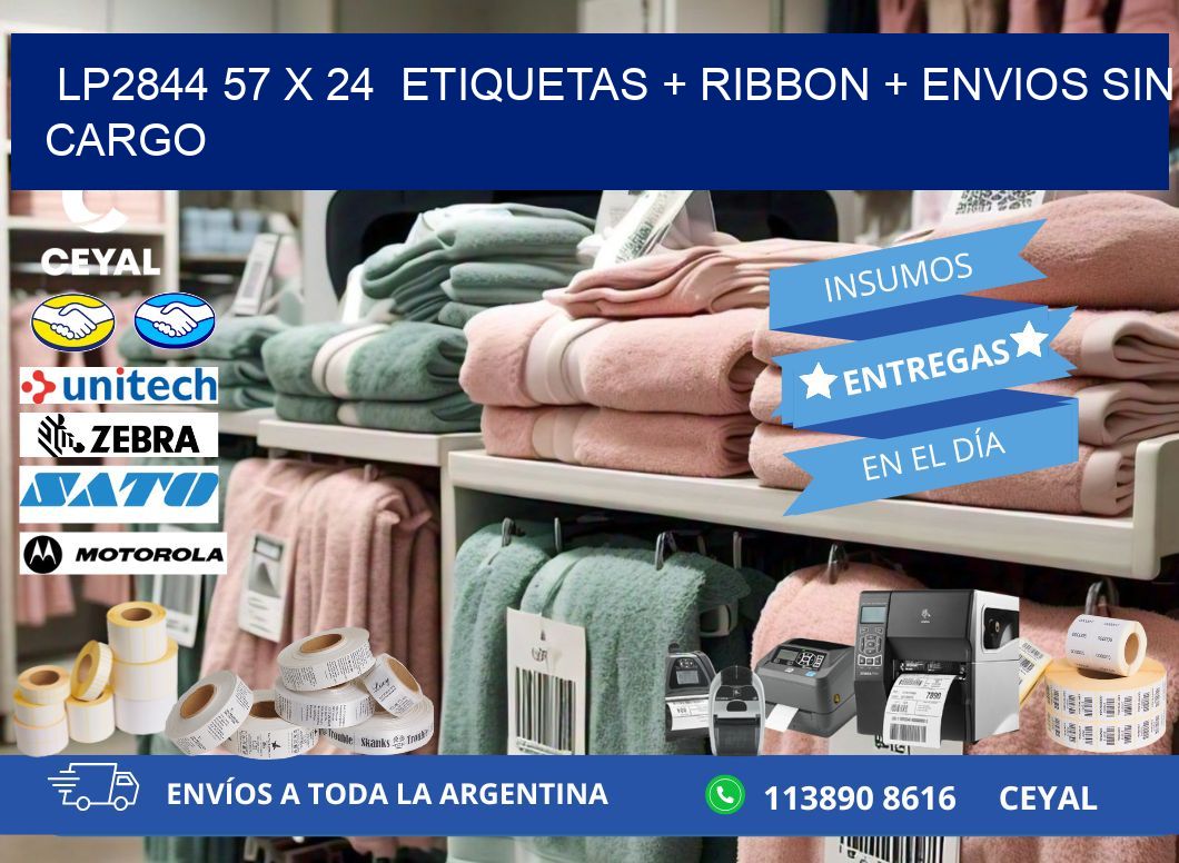 LP2844 57 x 24 etiquetas + ribbon + envios sin cargo