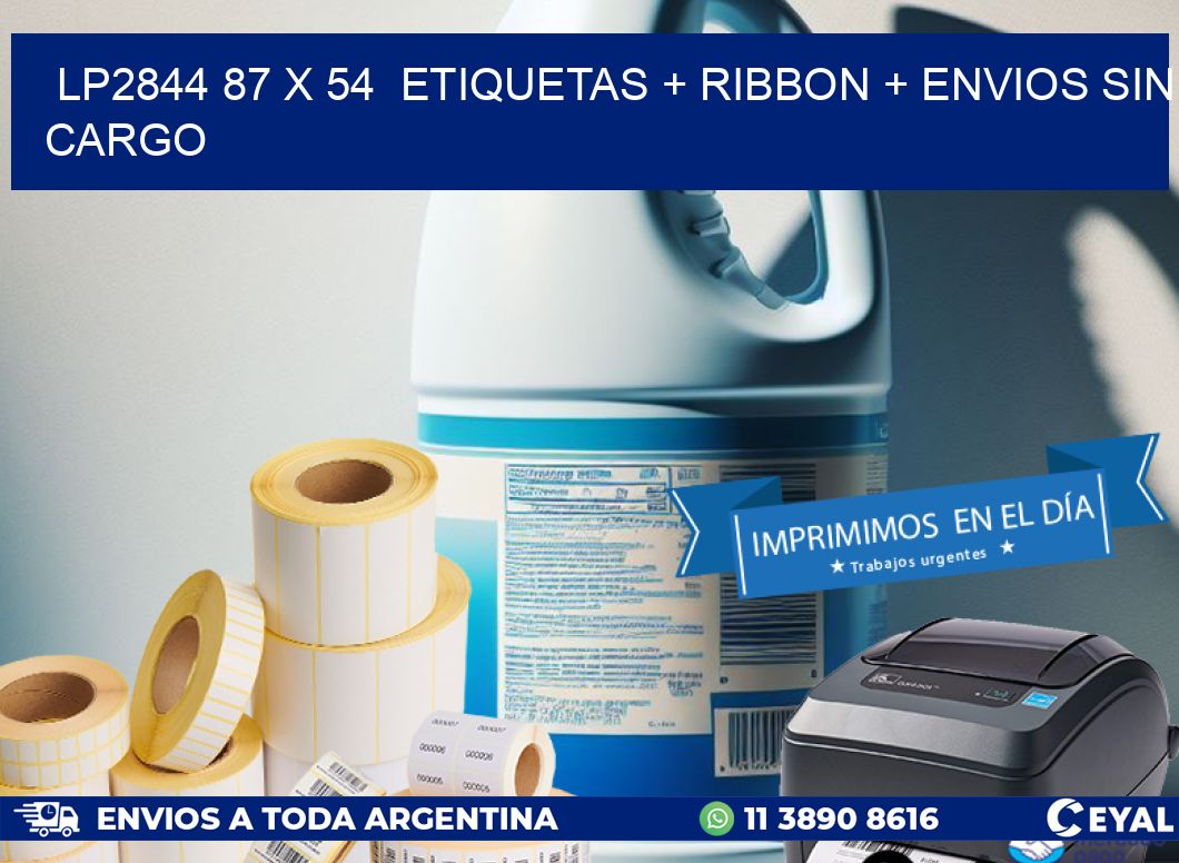 LP2844 87 x 54 etiquetas + ribbon + envios sin cargo