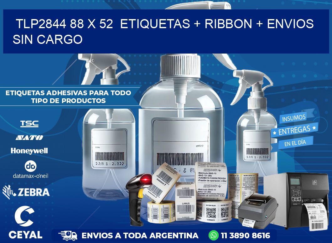 TLP2844 88 x 52  etiquetas + ribbon + envios sin cargo