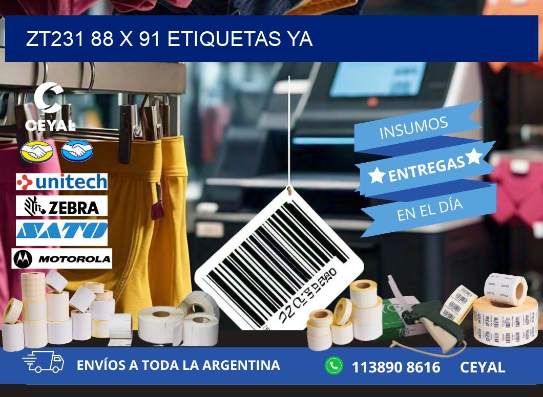 ZT231 88 x 91 ETIQUETAS YA