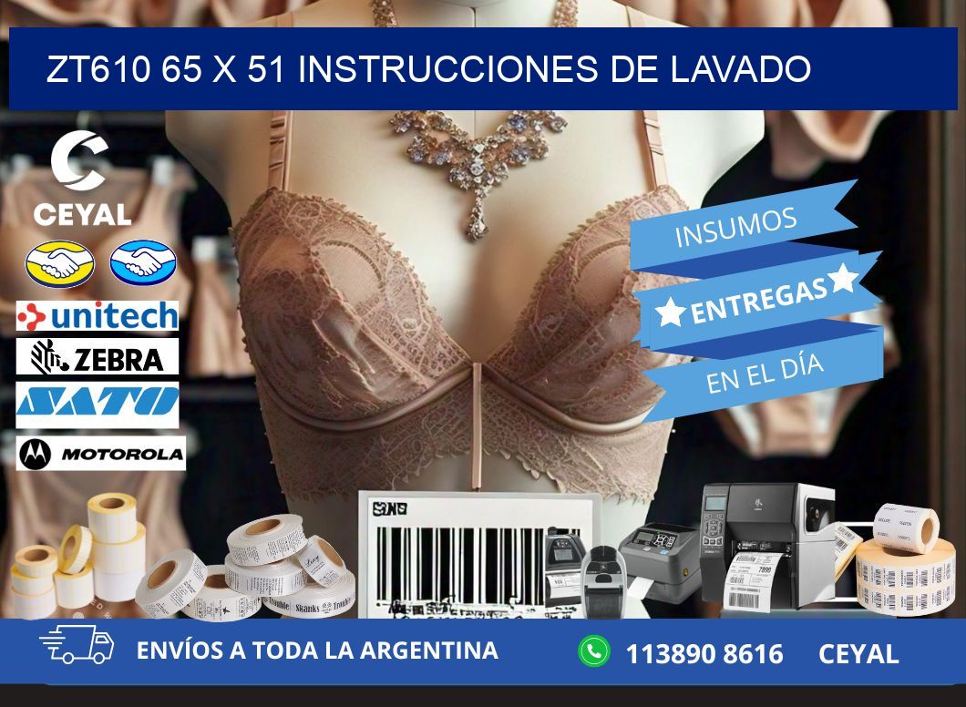 ZT610 65 x 51 INSTRUCCIONES DE LAVADO