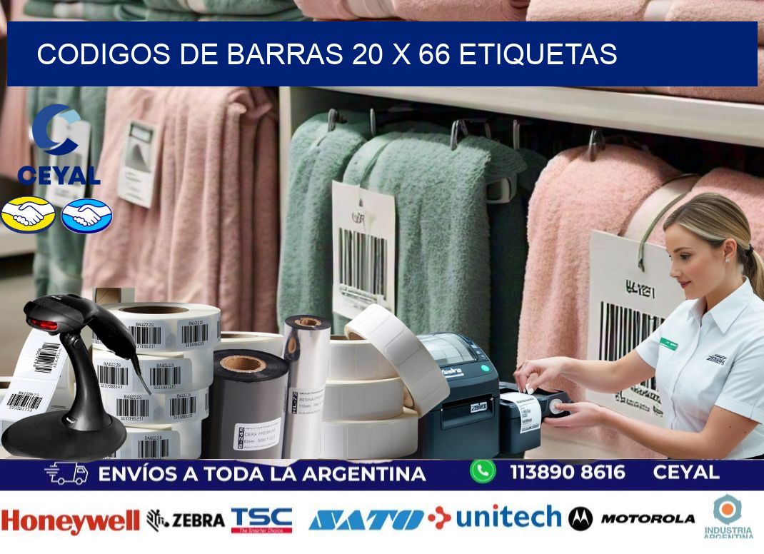 codigos de barras 20 x 66 etiquetas