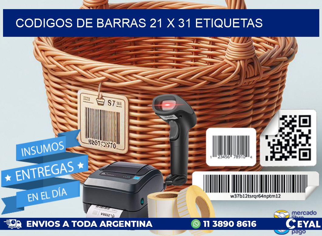 codigos de barras 21 x 31 etiquetas