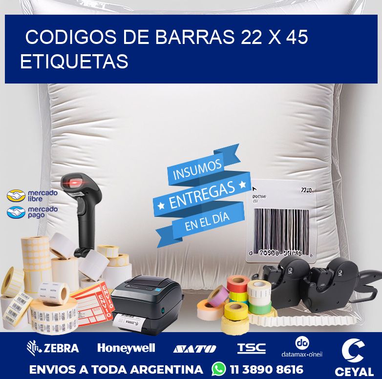 codigos de barras 22 x 45 etiquetas