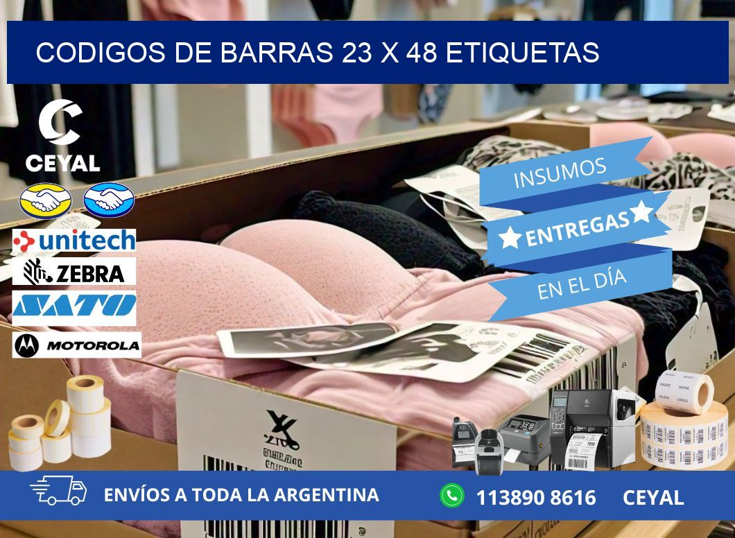 codigos de barras 23 x 48 etiquetas