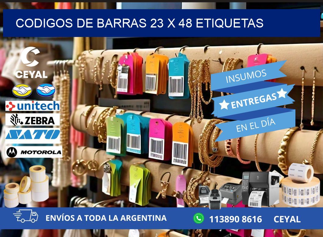 codigos de barras 23 x 48 etiquetas