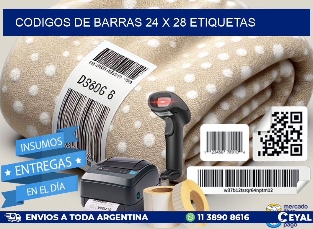 codigos de barras 24 x 28 etiquetas