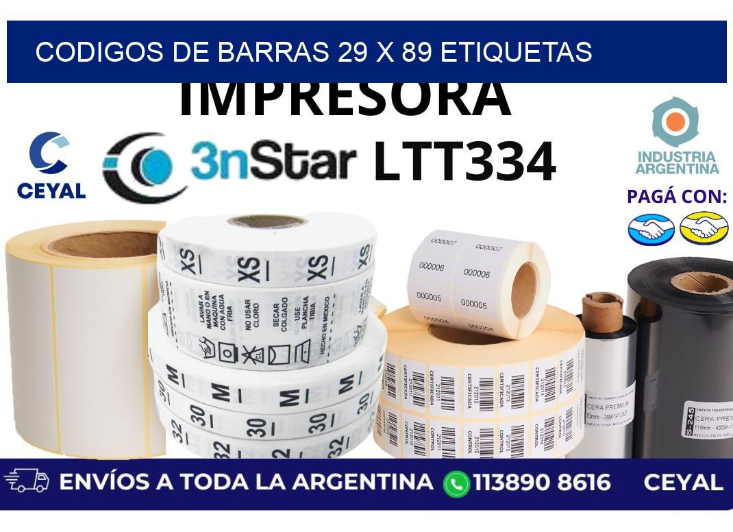 codigos de barras 29 x 89 etiquetas