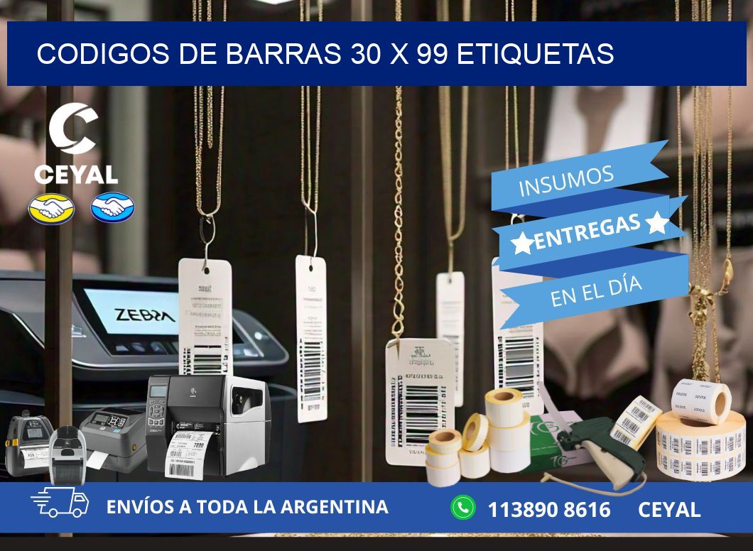 codigos de barras 30 x 99 etiquetas