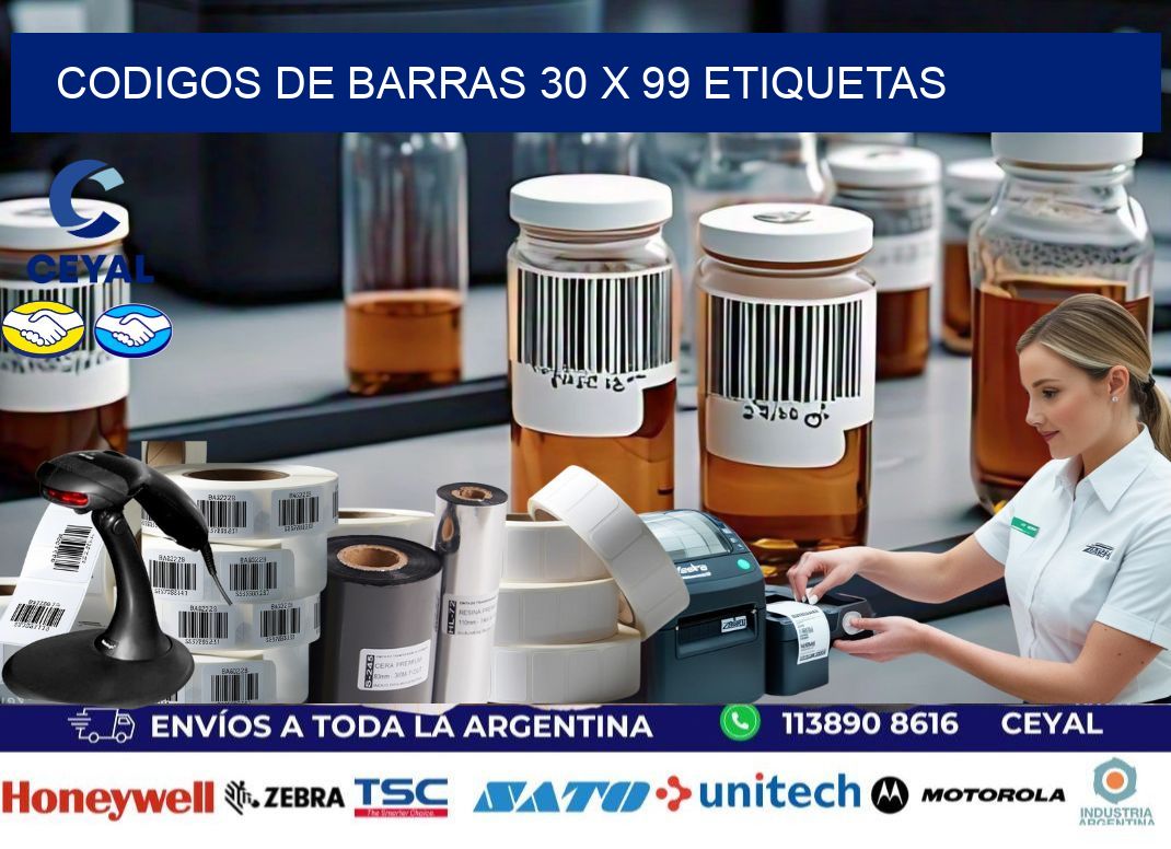 codigos de barras 30 x 99 etiquetas