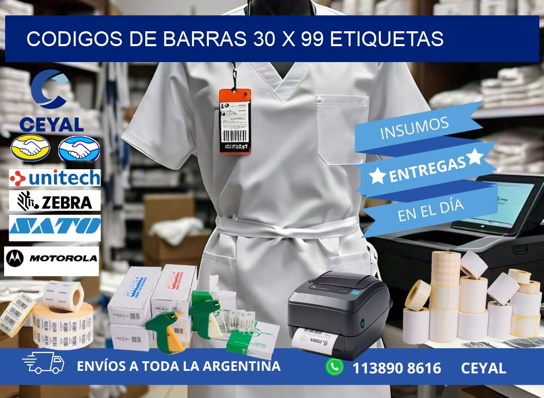 codigos de barras 30 x 99 etiquetas