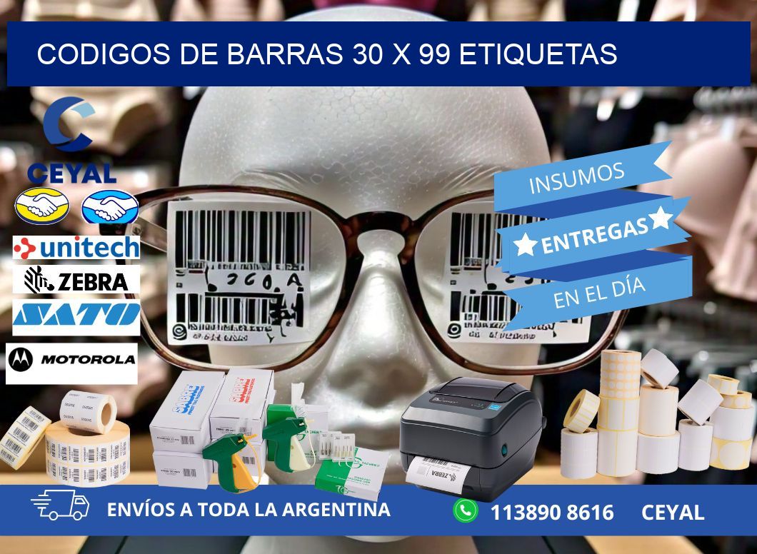 codigos de barras 30 x 99 etiquetas