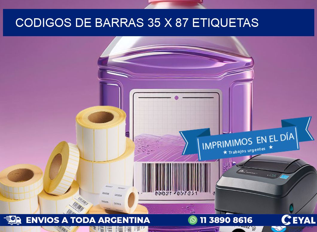 codigos de barras 35 x 87 etiquetas