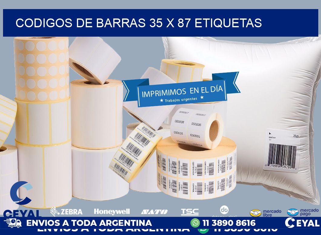 codigos de barras 35 x 87 etiquetas