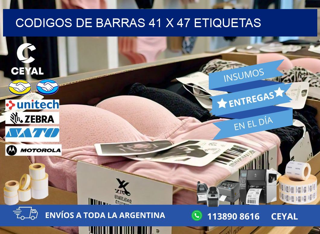 codigos de barras 41 x 47 etiquetas