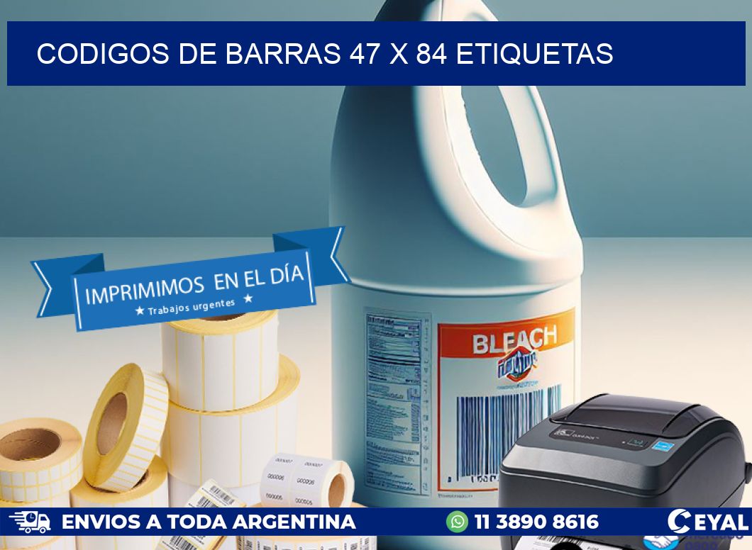 codigos de barras 47 x 84 etiquetas