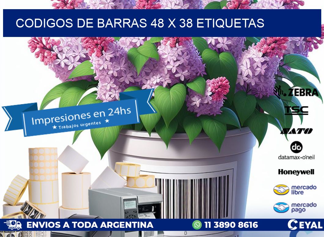 codigos de barras 48 x 38 etiquetas