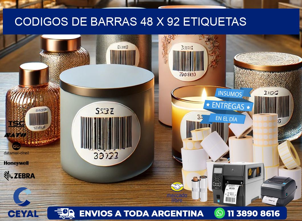 codigos de barras 48 x 92 etiquetas