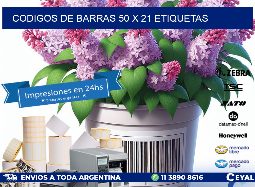 codigos de barras 50 x 21 etiquetas