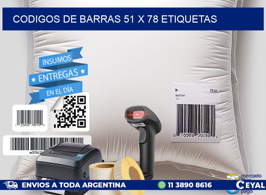 codigos de barras 51 x 78 etiquetas