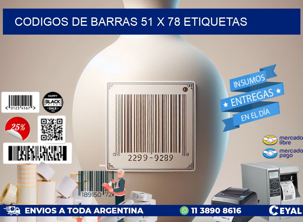 codigos de barras 51 x 78 etiquetas