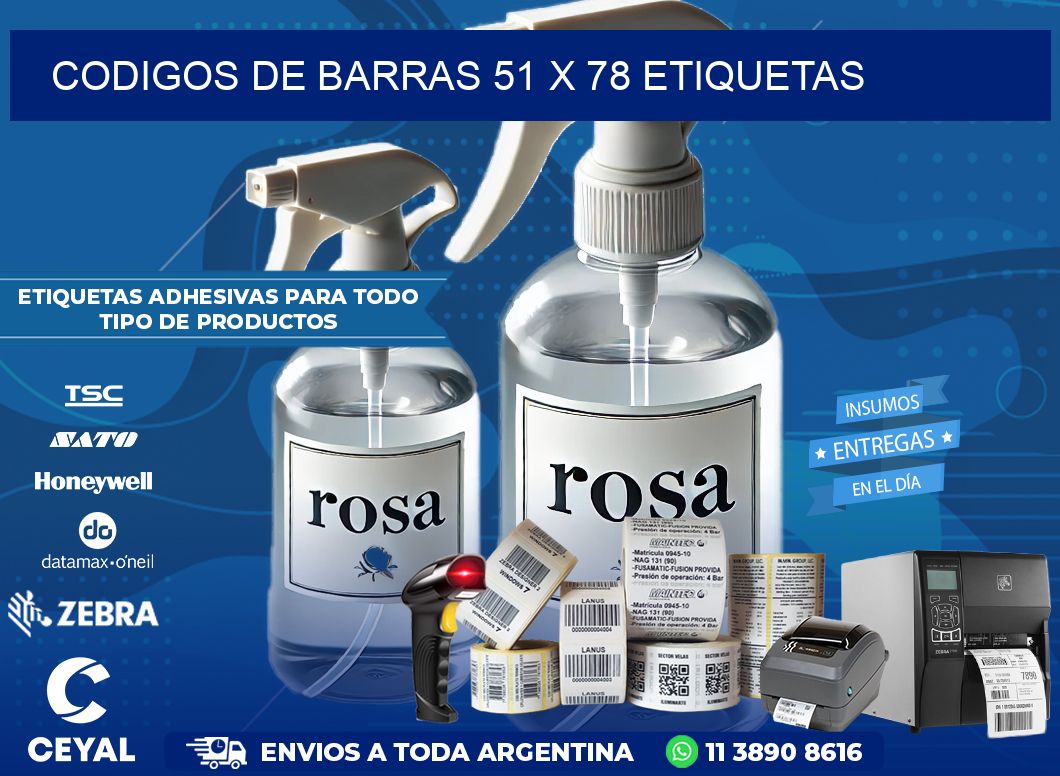 codigos de barras 51 x 78 etiquetas