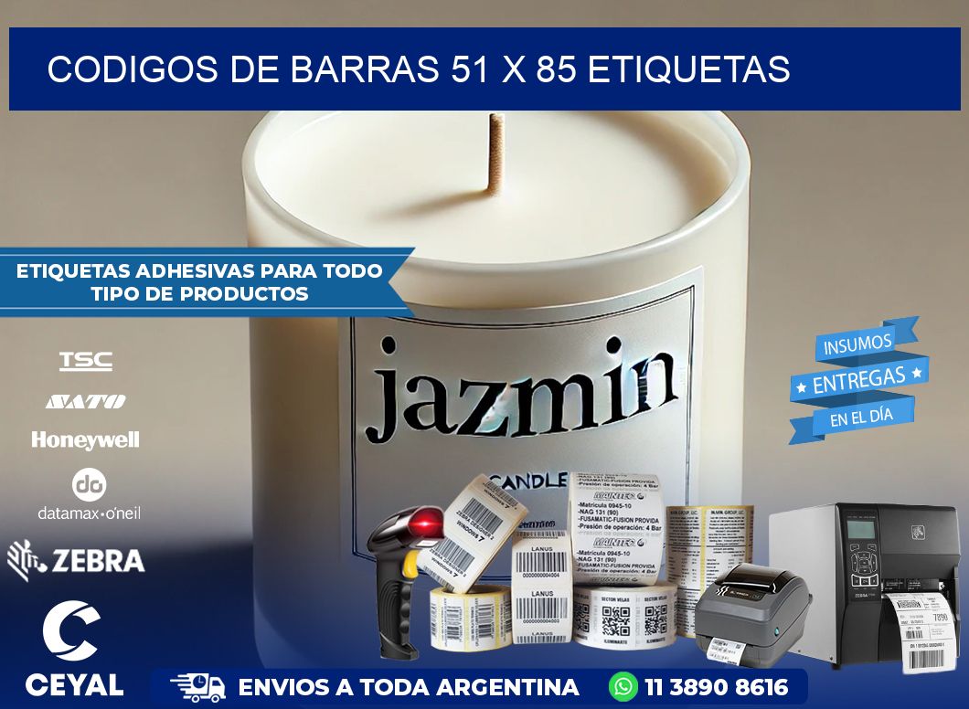 codigos de barras 51 x 85 etiquetas