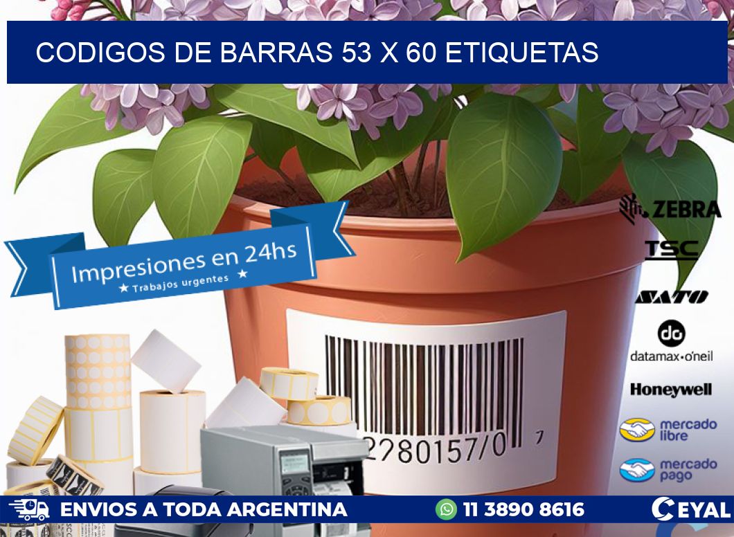 codigos de barras 53 x 60 etiquetas