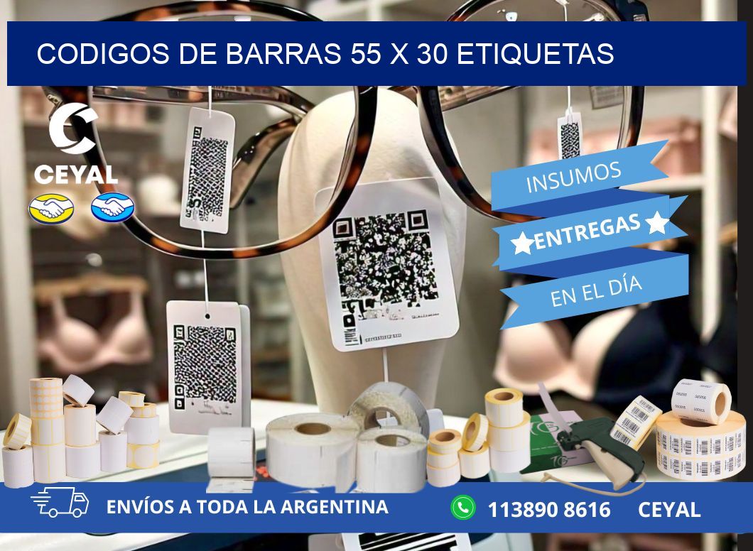 codigos de barras 55 x 30 etiquetas