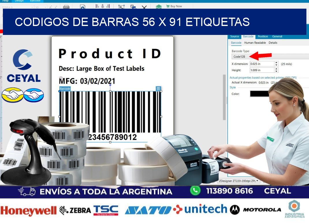 codigos de barras 56 x 91 etiquetas