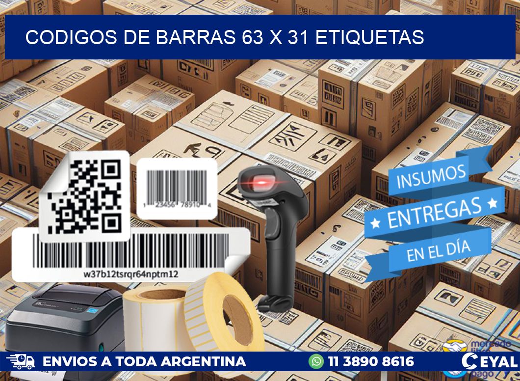 codigos de barras 63 x 31 etiquetas