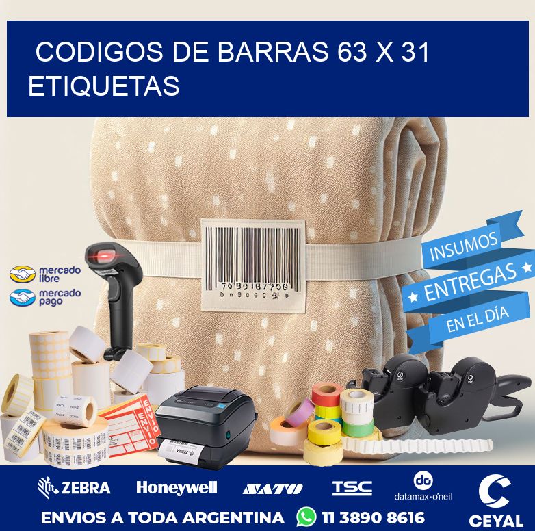 codigos de barras 63 x 31 etiquetas