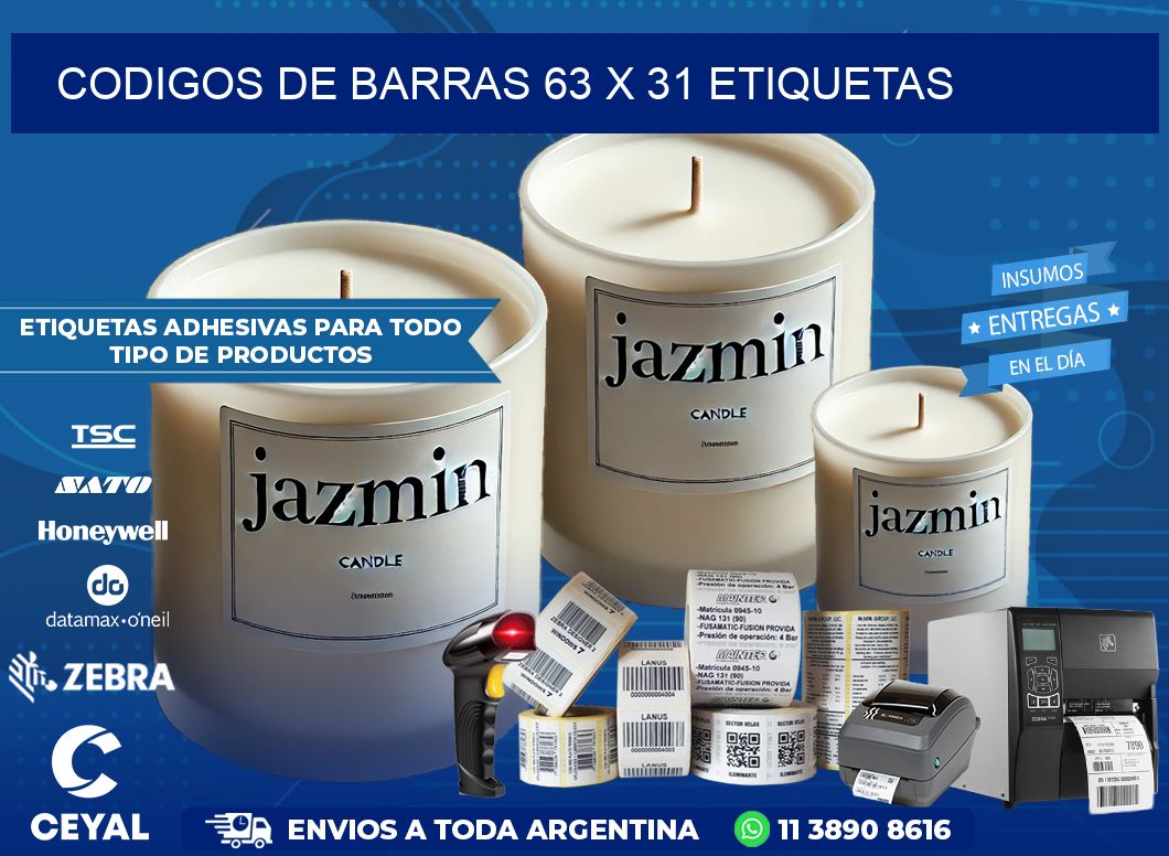 codigos de barras 63 x 31 etiquetas