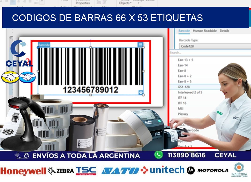 codigos de barras 66 x 53 etiquetas