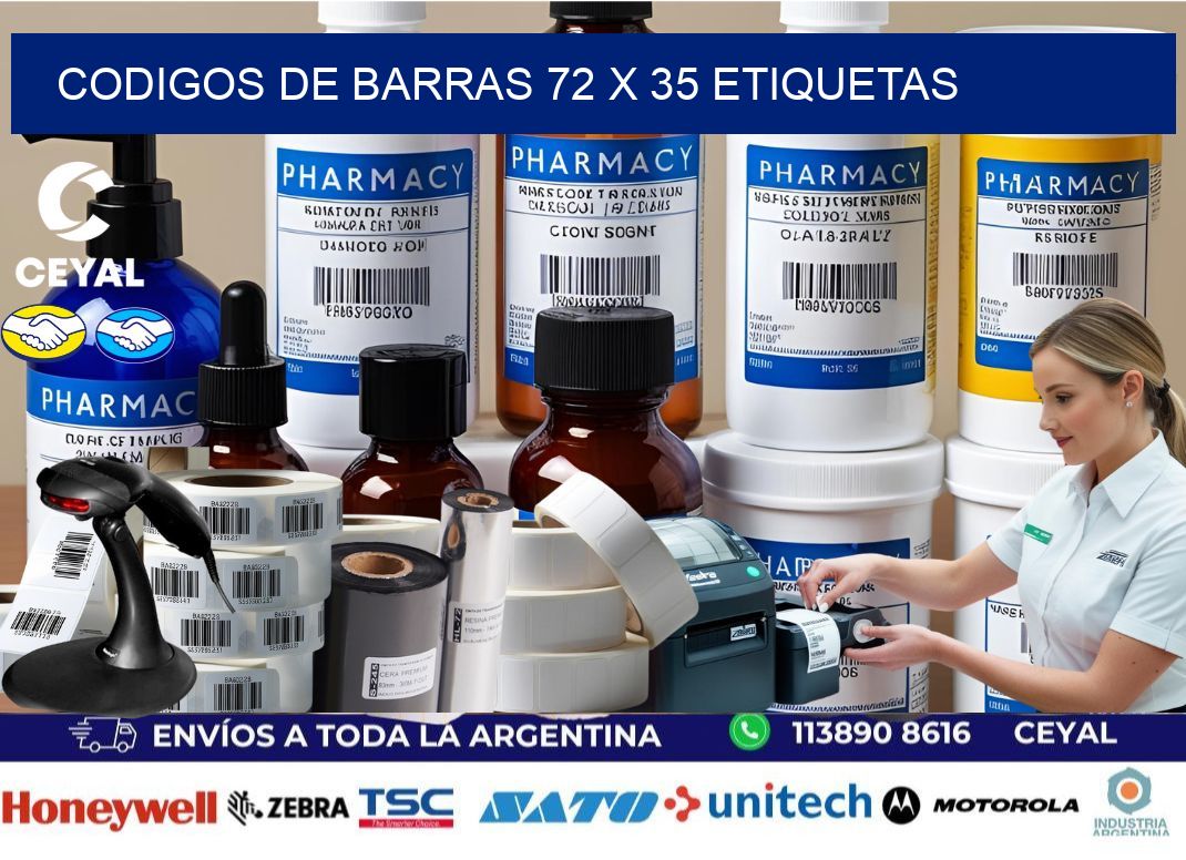 codigos de barras 72 x 35 etiquetas