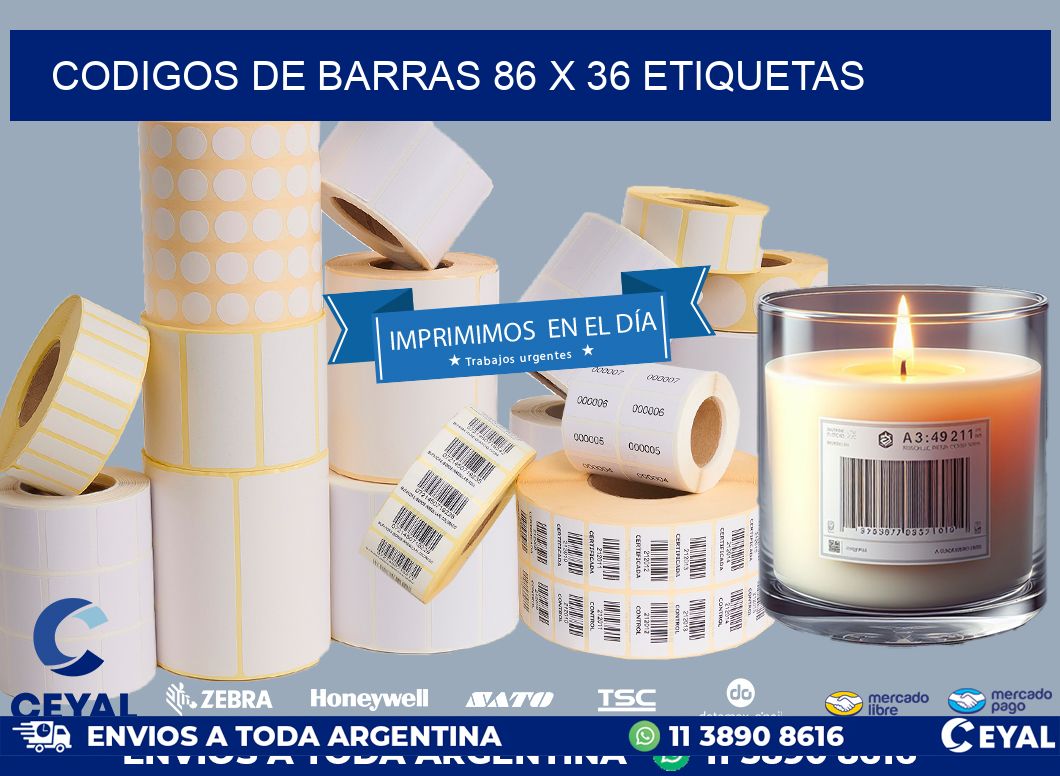 codigos de barras 86 x 36 etiquetas