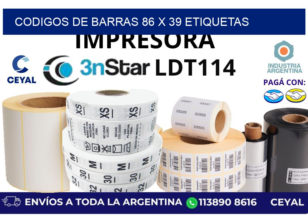 codigos de barras 86 x 39 etiquetas