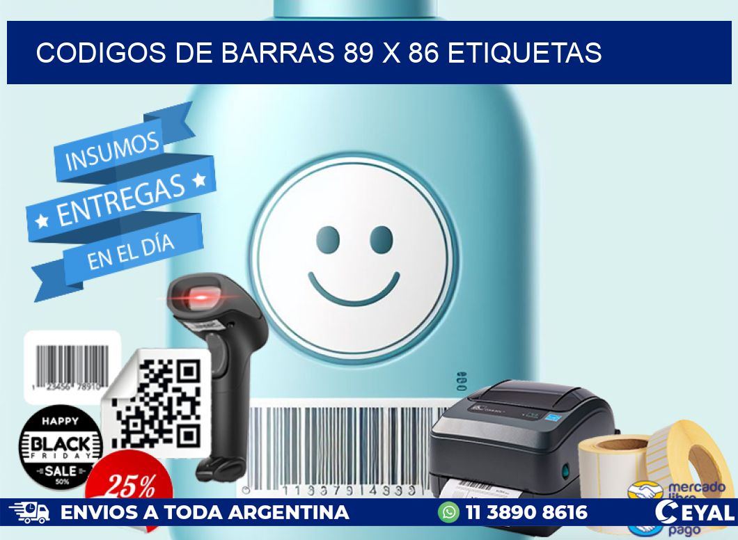 codigos de barras 89 x 86 etiquetas