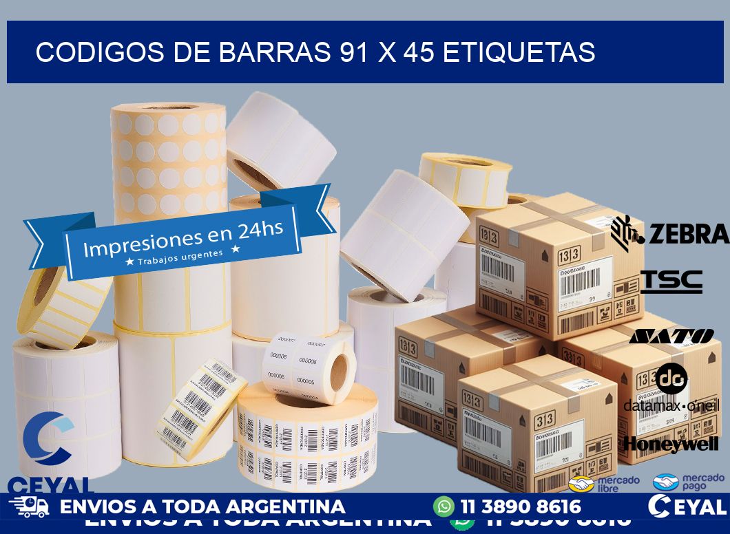 codigos de barras 91 x 45 etiquetas