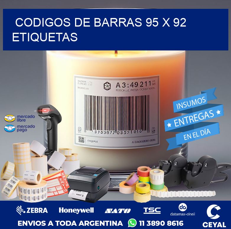 codigos de barras 95 x 92 etiquetas