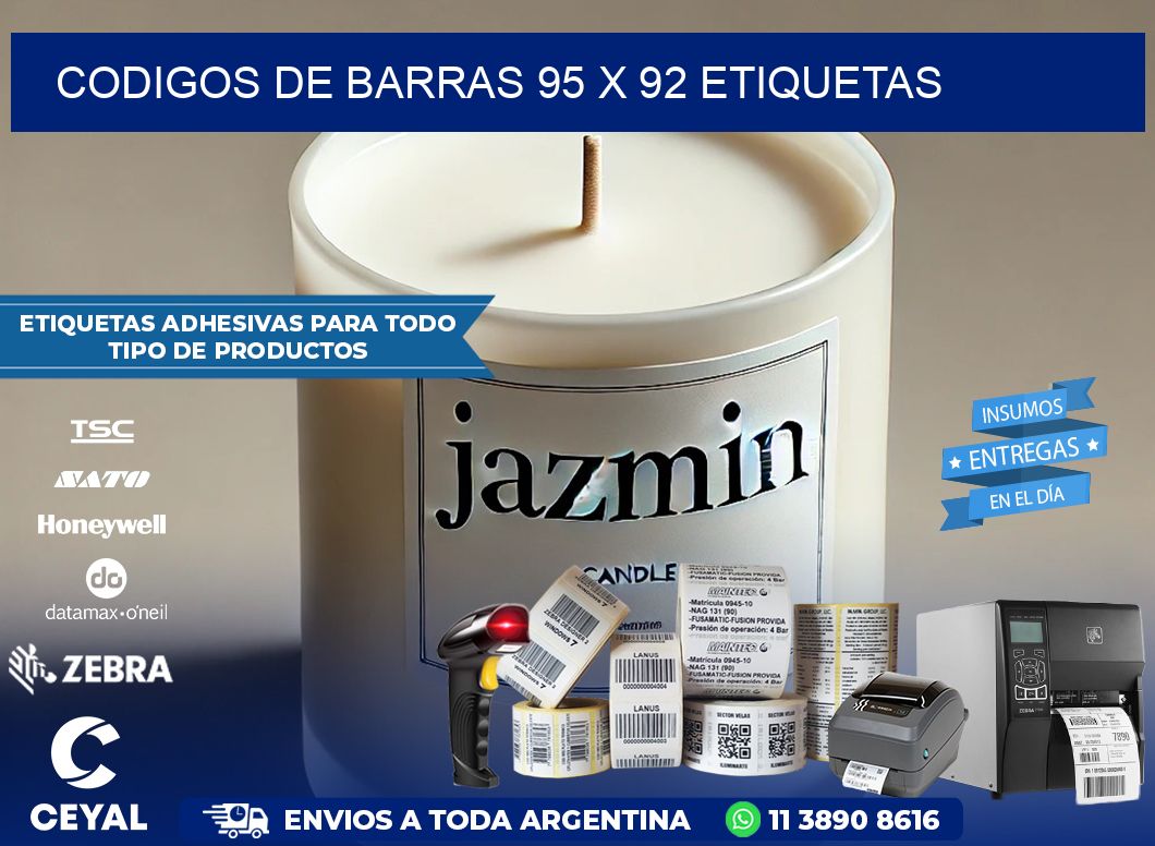 codigos de barras 95 x 92 etiquetas