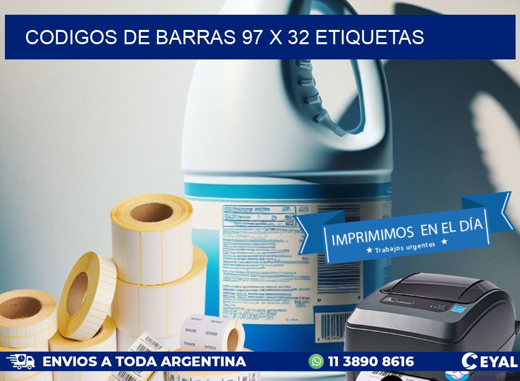 codigos de barras 97 x 32 etiquetas