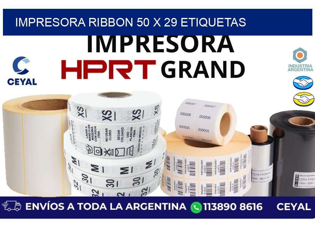 impresora ribbon 50 x 29 etiquetas