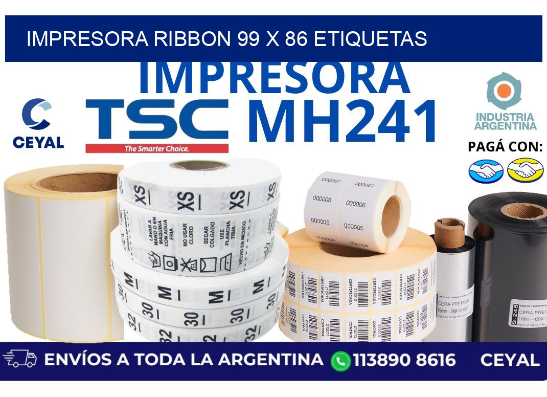 impresora ribbon 99 x 86 etiquetas
