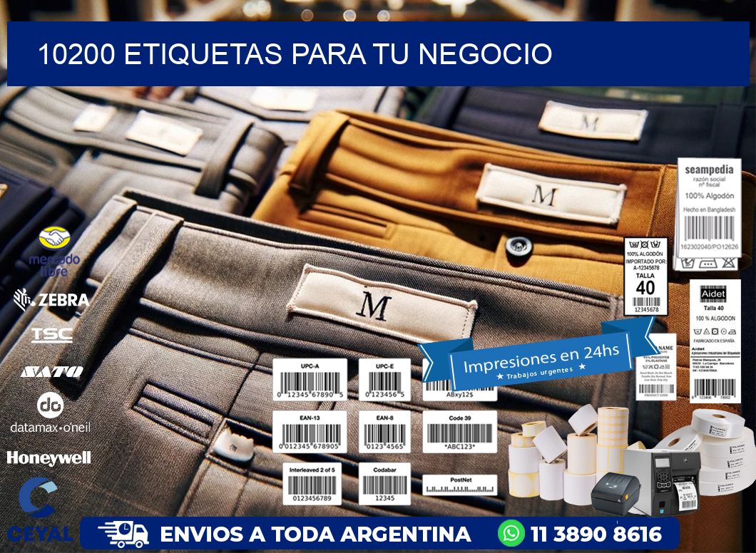 10200 etiquetas para tu negocio